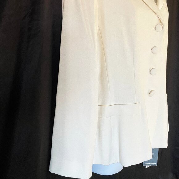 NWT Vintage KASPER for A.S.L Size 16 Vanilla Dress Blazer Suit Separate OffWhite - Picture 5 of 12